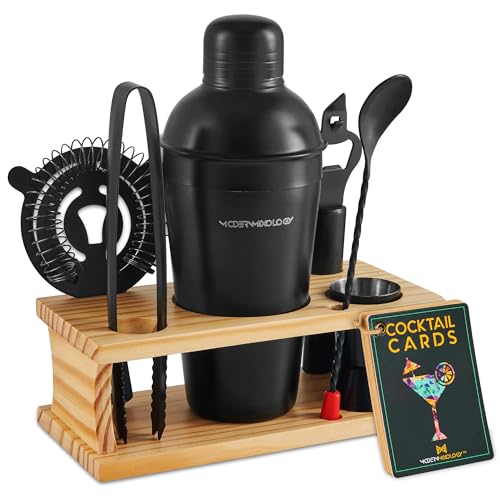 Modern Mixology Cocktail Shaker Set with Stand