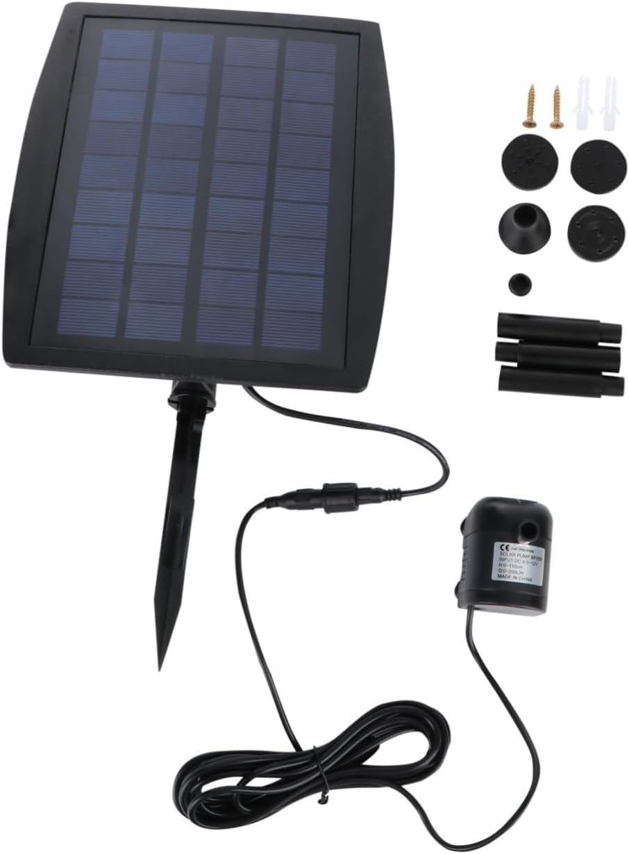 2.5w Solar Powered Fountain Pump Kit Rate for Ponds Gardens Aquariums Easy to Install Height up for Outdoor Water Displays Hydroponics
