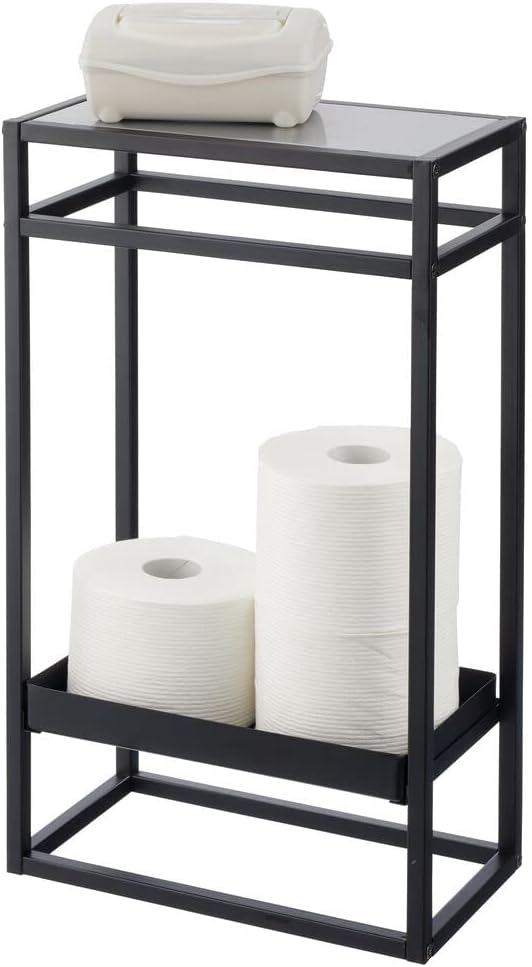 Porte Papier Toilette Sur Pied MDesign Support De Papier Toilette Sur Pied - Porte-Rouleaux Autoportant Pour L'Utilisation Dans Dérouleur Papier Toilette Sur Pied
