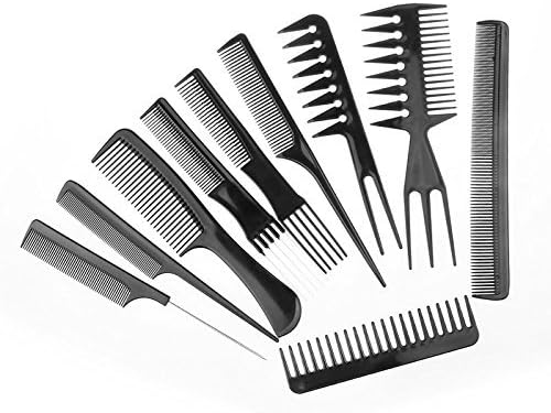 Binnan 10Pcs Professional Salon Hair Comb Set Hairdressing Stylists Barbers Combs Cosmetic Tools Makeup Hair Styling Comb