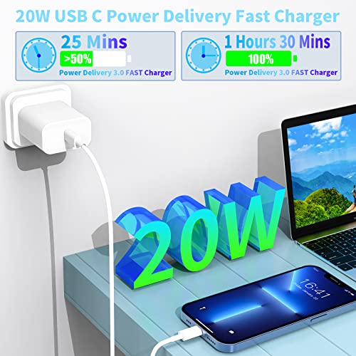[Apple Mfi Certified] Iphone Fast Charger, Stuffcool 20W Usb-C Power Delivery Wall Charger Plug With 6Ft Type-C To Lightning Quick Charging Sync Cord For Iphone 14/13/12/11/Xs/Xr/X/Se/Ipad/Airpods Pro #TOP4