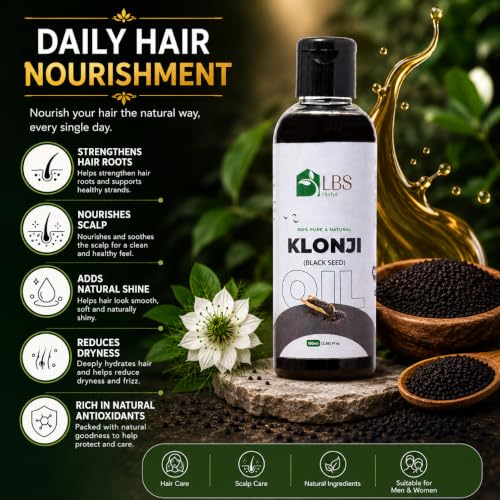 Image of Pure Black Seed (Kalonji) Oil 100% Extra Virgin Cold Pressed | Natural Carrier Oil for Hair, Scalp & Skin Care | Deep Moisturizing Hair Oil for Healthy Looking Hair | 100ml (Pack of 3)