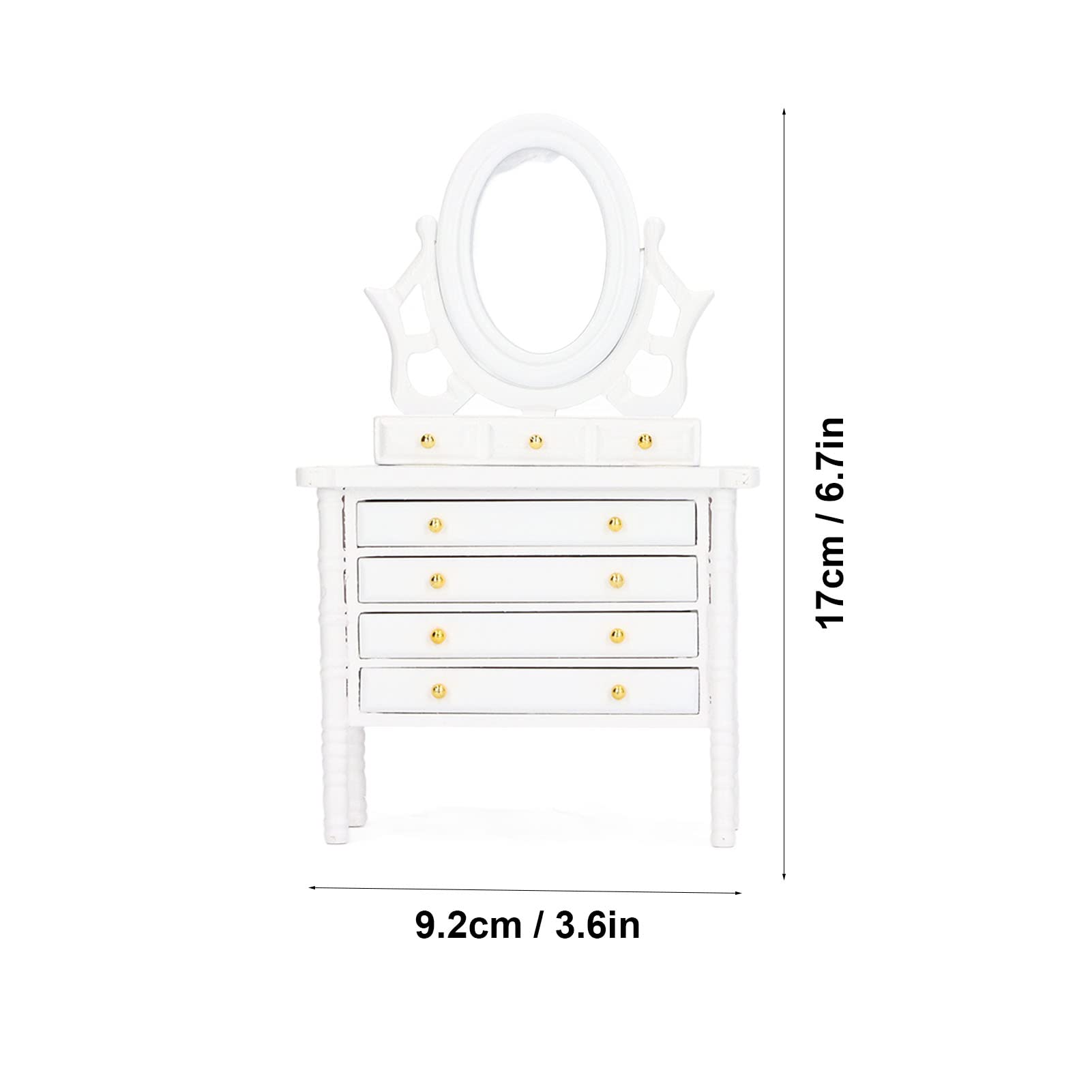 VGEBY 1:12 Scale Dollhouse Dressing Table - Image 3
