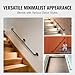 VEVOR Pipe Stair Handrail, 6FT Staircase Handrail, 440LBS Load Capacity Carbon Steel Pipe Handrail, Industrial Pipe Handrail with Wall Mount Support, Round Corner Wall Handrailings for Indoor, Outdoor