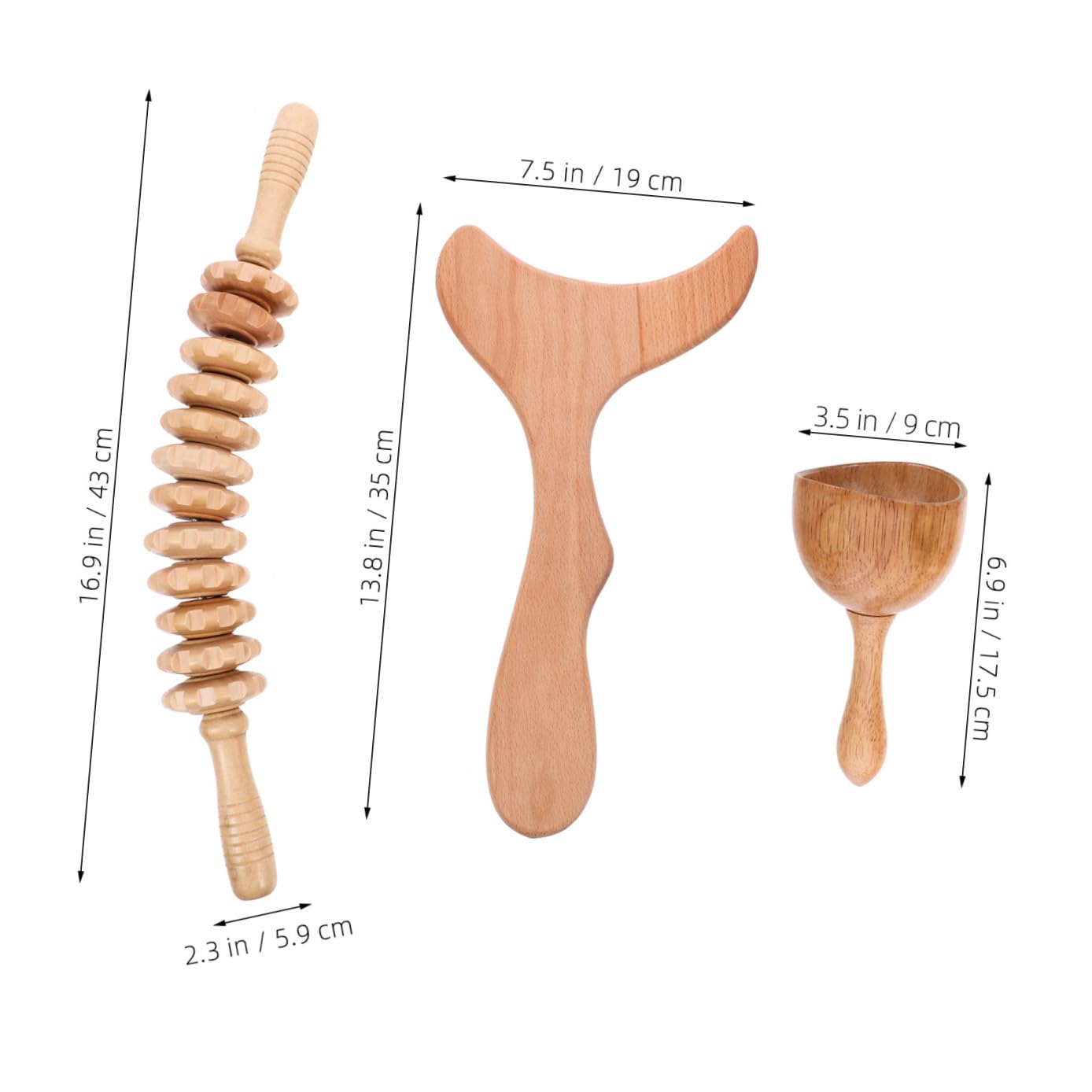 POPETPOP Massaggiatore in Legno Khaki Leggero per Massaggio Linfodrenante Design Speciale, Pratico e Facile da Trasportare per Rilassamento e Benessere