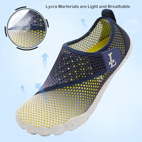 Image of L-RUN Barefoot Water Shoes Women Mens Aqua Sock Athletic Hiking Water Sports Shoes for Swim Beach Pool Sand Diving Walking