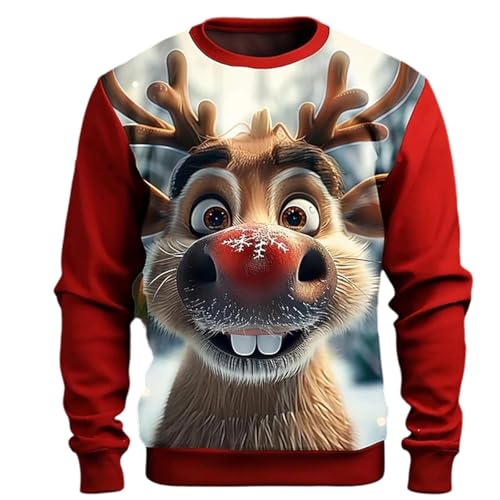 Weihnachtspullover Herren Ugly Christmas Sweater Schöne Weihnachts...