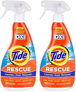Tide Laundry Stain Remover with Oxi, Rescue Clothes, Upholstery, Carpet and more from Tough Stains (21.5 Fl Oz, Pack of 2)