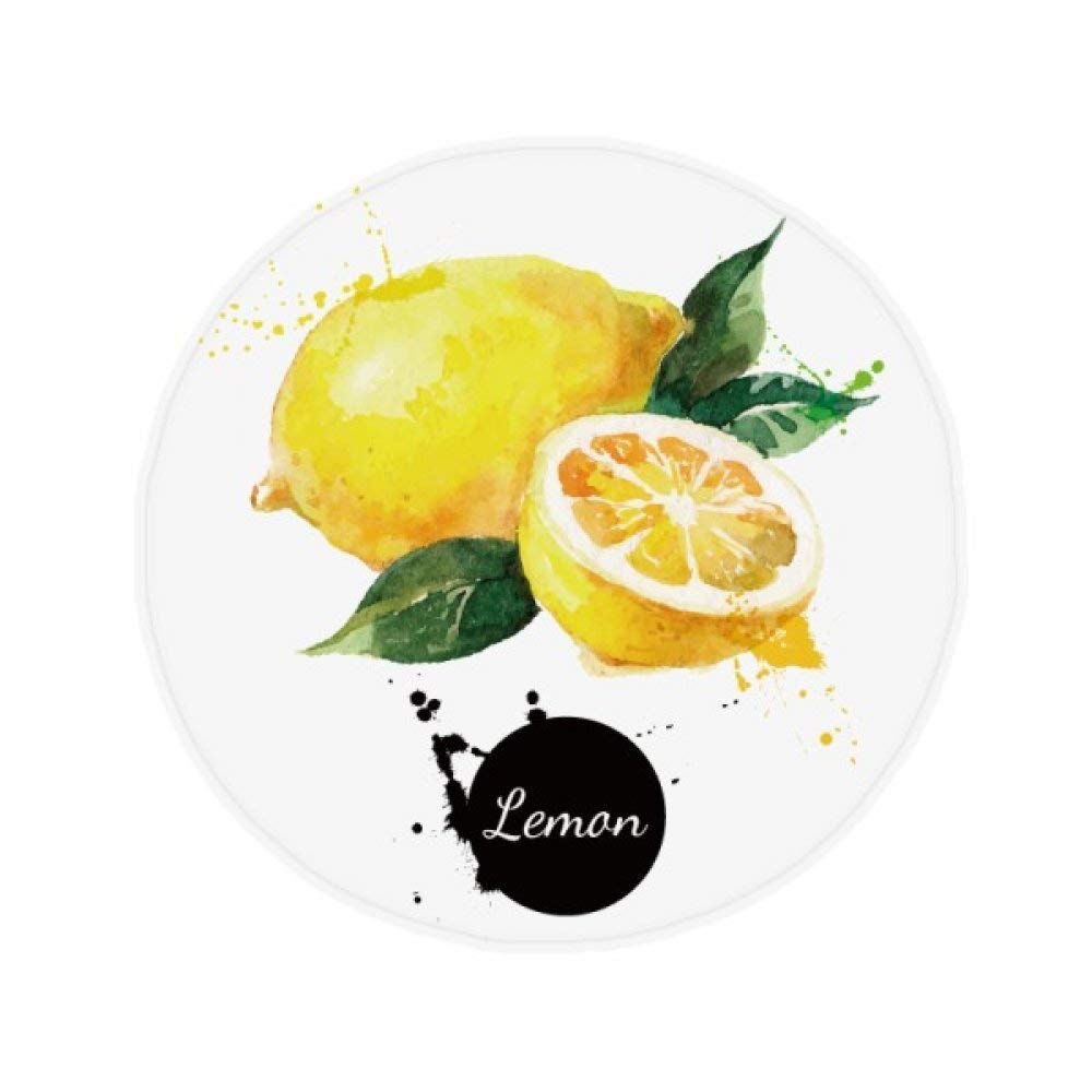 Tapis de sol rond design citron 80 cm, le cadeau de crémaillère idéal
