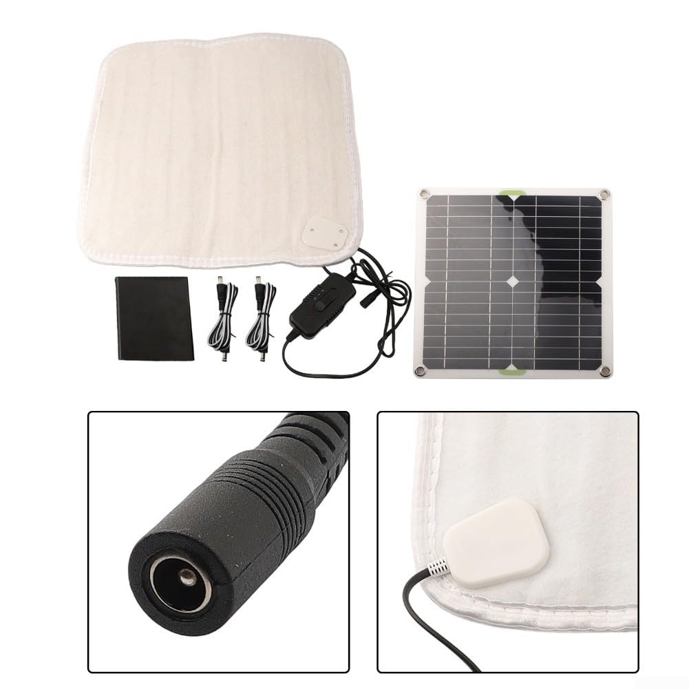 Haustier Heizmatte Solarbetriebene Elektrische Heizdecke für Hunde Katzen mit Einstellbarer Temperaturregelung Wasserdicht und Wetterbeständig Warm Pad für Indoor Outdoor