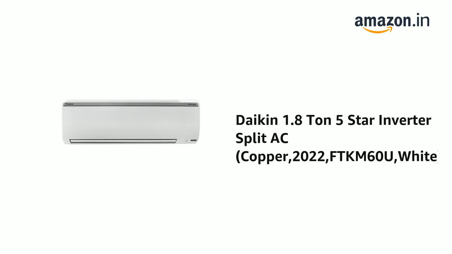 Daikin 1.8 Ton 5 Star Inverter Split AC