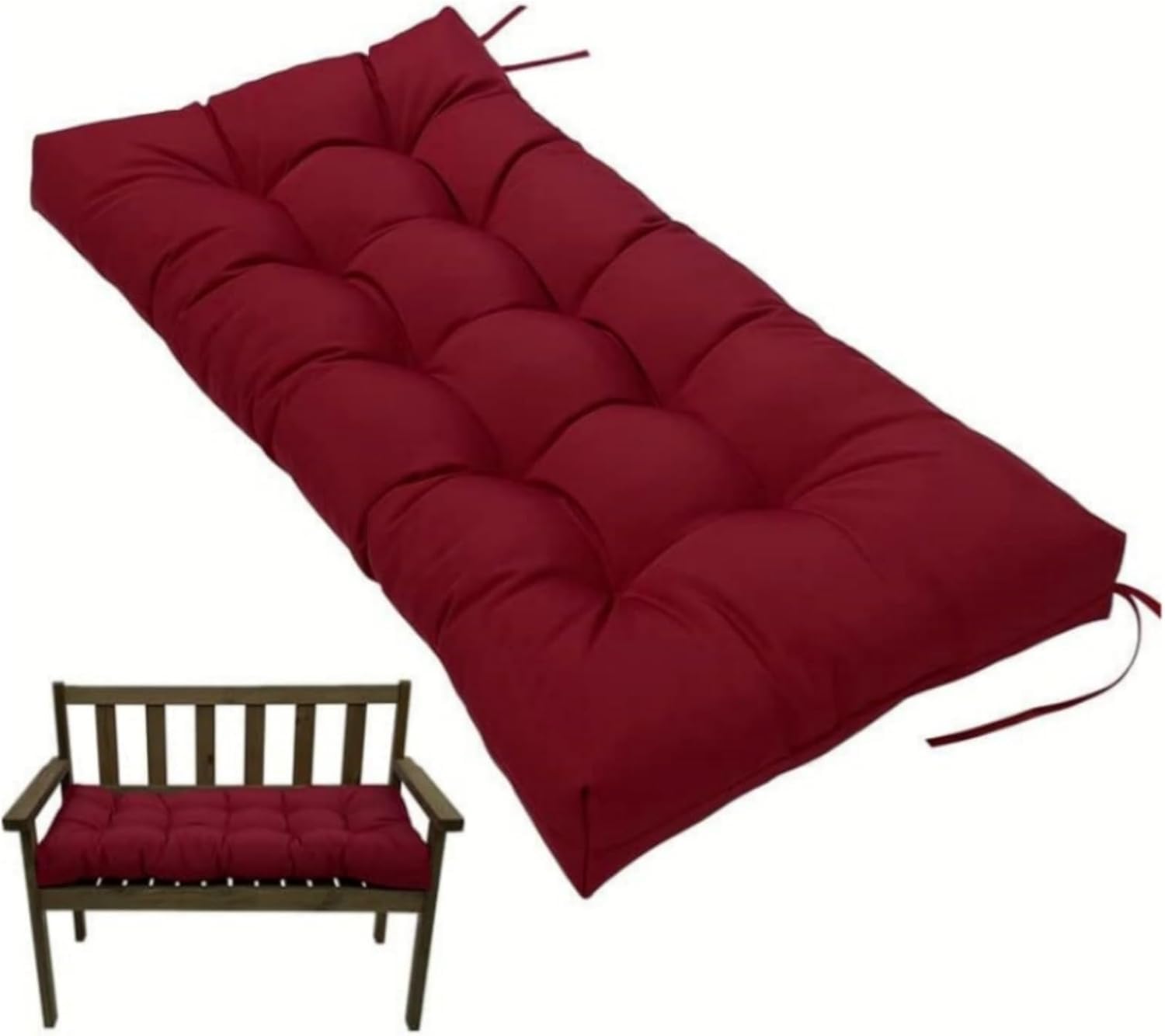 Coussin de banc anti glisse 130x50 cm épais pour assise dure