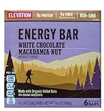 Generic Elevation White Chocolate Macadamia Nut Energy Snack Bar (Simplycomplete 6 Pack - 1 Box) Real Cocoa - Chocolatey & Soft Chewy Drizzling - 9g Protein - NON GMO, Full Size