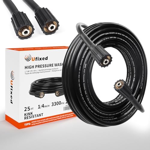 UBERFLEX Kink Resistant Pressure Washer Hose 1/4" x 50' 3,100 PSI with