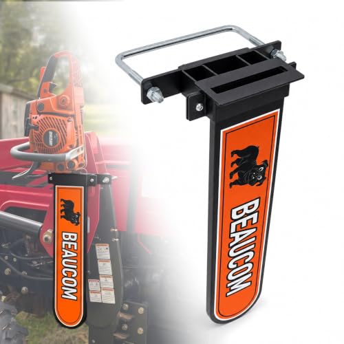 BEAUCOM Universal Steel Chainsaw Holder for Tractor ATV UTV, 21x5 Inch