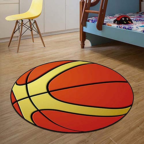 Alfombra redonda antideslizante de baloncesto para evitar rayones de sillas