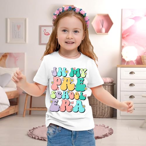 Image of First Day of School Shirt Toddler: in My Preschool Era Shirt Kids Tee | First Day of School Shirt Toddler: in My Preschool Era Shirt Kids - Cute Back to School Toddler Girl Tee