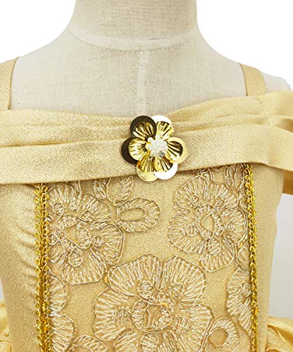 Image of TYHTYM Belle Costumes Dress Up Party Girls Princess Cosplay Halloween Kids Ball Gown 2-13Years