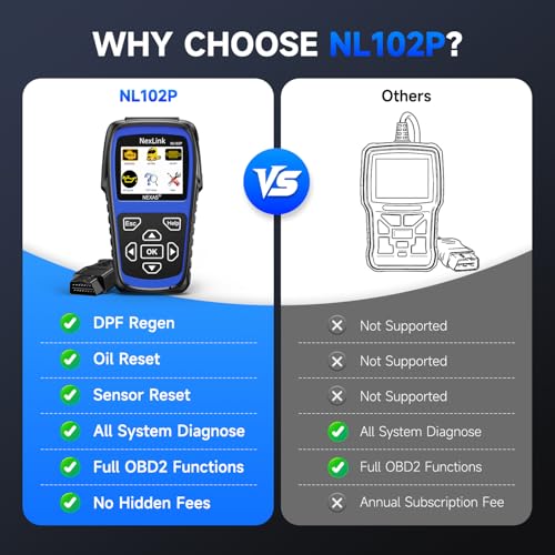 NEXAS NL102 Plus Heavy Duty Truck Scan Tool with DPF Regen Tool Full System Diagnostic Scanner HDOBD/EOBD Diesel Scanner with Oil Reset Sensor Calibration Truck & Car 2 in 1 Code Reader Elite Version - Image 2