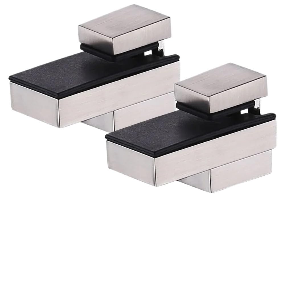 Udhsnjzg One Color Glass Clamps 2Pcs Adjustable Glass Clamps Zinc Alloy Shelf Holder Support Clamp Wall Mount Fixed Plate