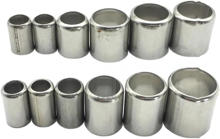 Stainless Steel Pipe Fittings,Stainless Steel Elbow,10Pcs/Pack Stainless Steel Sleeve Pipe Exhaust Connector 11.5MM -20MM Pipe Joiner, High-Pressure Hose Crimp Tools(12mm)