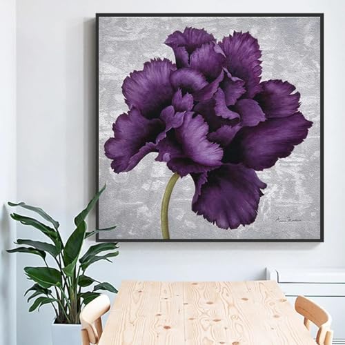 Affiches décoratives imprimées de fleurs violettes abstraites