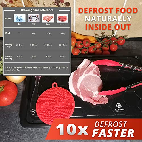image for FACHIKO Fast Defrosting Tray Thawing Plate Family Size Defrosting Tray