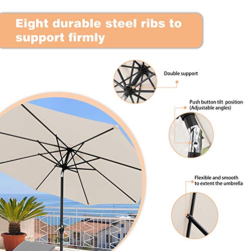 Greesum VCGRE922BG 9Ft Patio Umbrella Outdoor Market Table Umbrella thumb #3