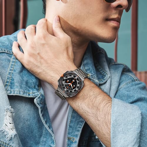 Image of Anlinser No Gap Bands Compatible with Samsung Galaxy Watch Ultra 7 /6 /5 /4 /FE Band 44mm 40mm /Watch 6 Classic Band 47mm 43mm /Watch 5 Pro 45mm /Watch 4 Classic, 20mm 22mm Metal Strap for Women Men