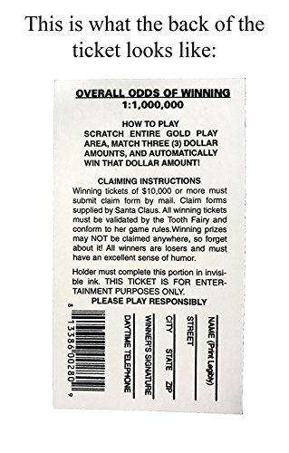Fake Lottery Tickets-(Pack 10 Tickets)-Each Ticket Is A Fake Winner Of 20,000 Or More!!! Big Winners That Look Like Real Scratch Off Tickets #TOP1