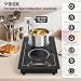 VBGK - 2 Brenner Induktionskochfeld, 110V 2300W Doppelbrenner-Heizplatte mit LED-Touch-Display, 9 Leistungsstufen, Kindersicherung und Timer, Schutz vor