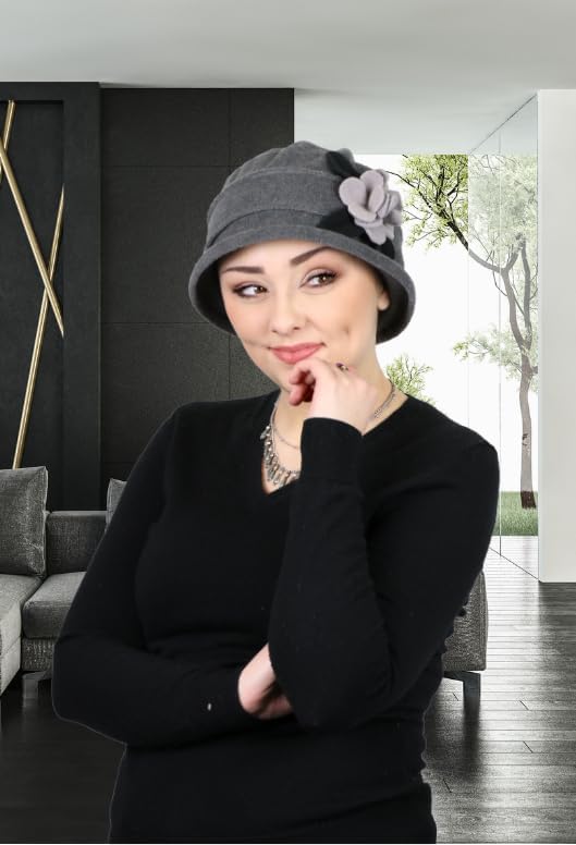 Hats Scarves & More Womens Hat Chemo Headwear Cancer Cap Winter Head Coverings Fleece Olivia - Image 4