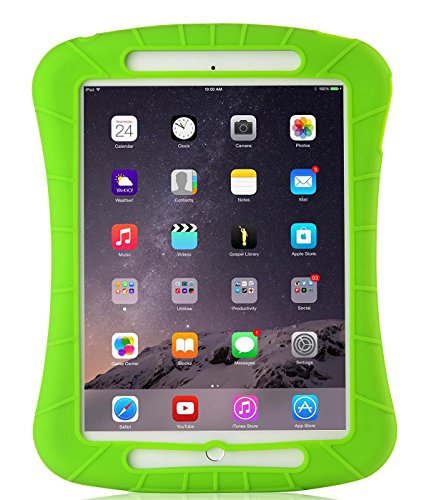 iXCC iPad Air Silicone Protective Case Cover [Drop Proof, Kids Proof, Shock Proof, Anti Slip] for iPad Air (5th Generation) and iPad Air 2 - Green