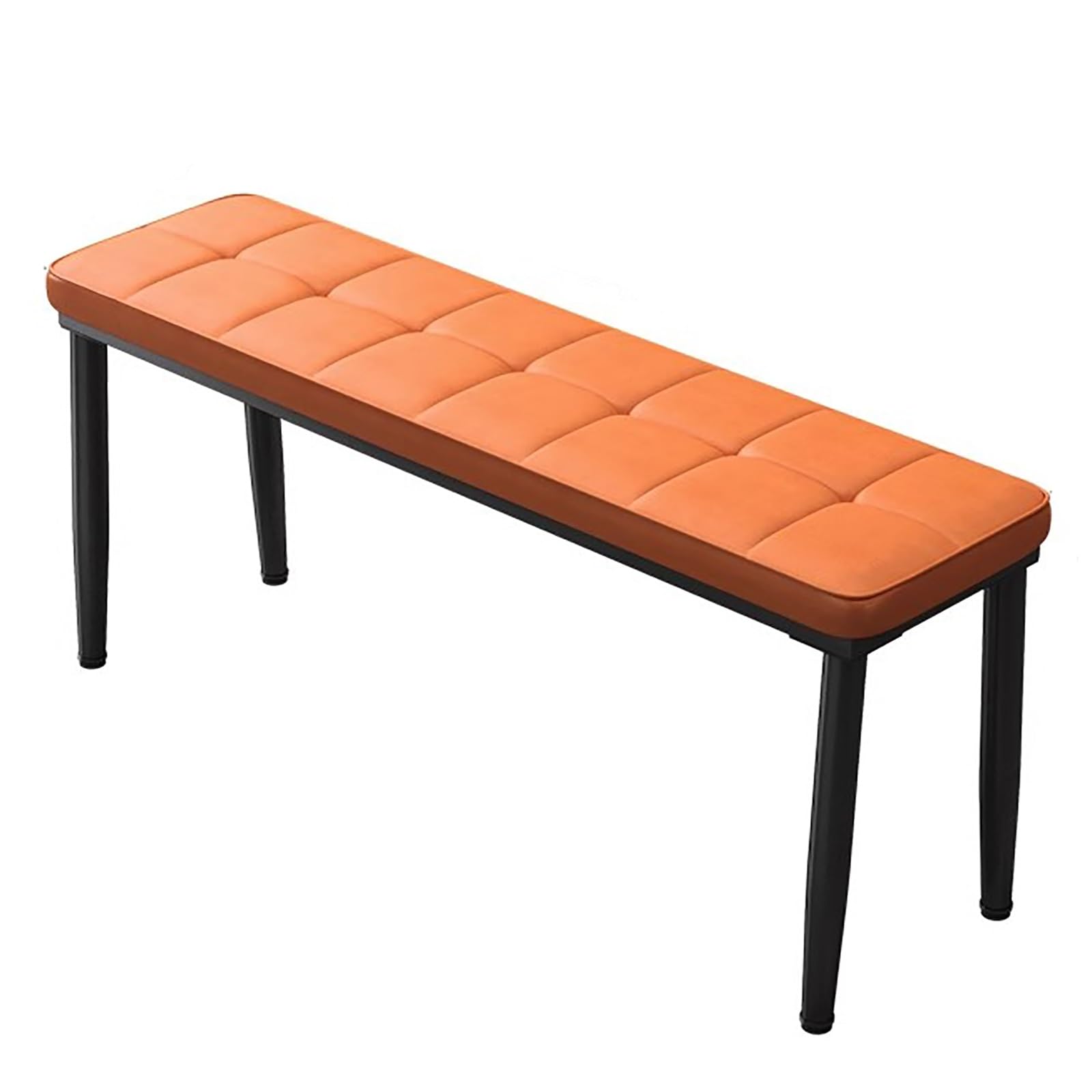 Banco de cocina acolchado de tela gris para entrada con patas de madera