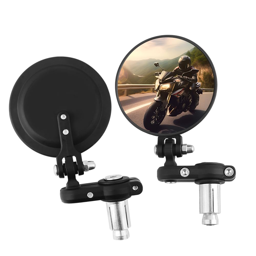 Foldable Motocycle Mirrors with 360° Rotation Joint,2PCS HD Mirrors for Motorcycles Provide Safety Driving,Universal Motorcycle Mirrors for Handlebars 7/8" of ATV,Bike
