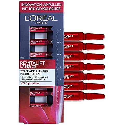 L'Oréal Paris Ampullen, Revitalift Laser X3, Anti-Aging Gesichtspflege mit Peeling-Effekt Cover