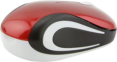 Miniatura 8 de YOCUNKER Mini mouse inalámbrico ultra portátil, 1000DPI Inalámbrico, 2.4 GHz con receptor USB, seguimiento óptico, 3 botones, PCportátil (rojo)
