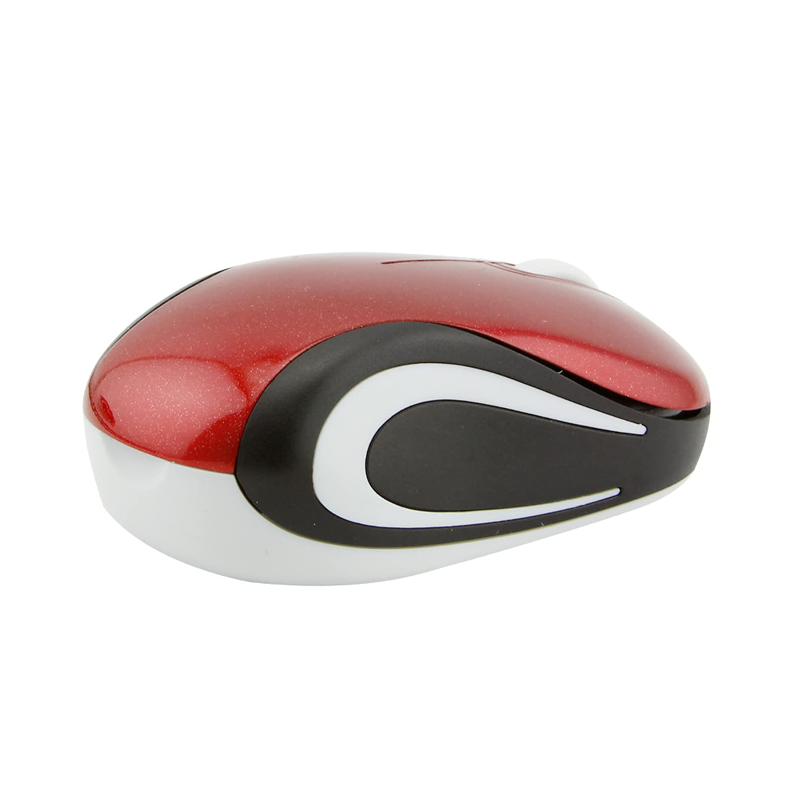 YOCUNKER Mini mouse wireless ultra portatile, 1000 dpi, mouse per computer senza fili, 2,4 GHz con ricevitore USB, tracciamento ottico, 3 pulsanti, PC/laptop (rosso)