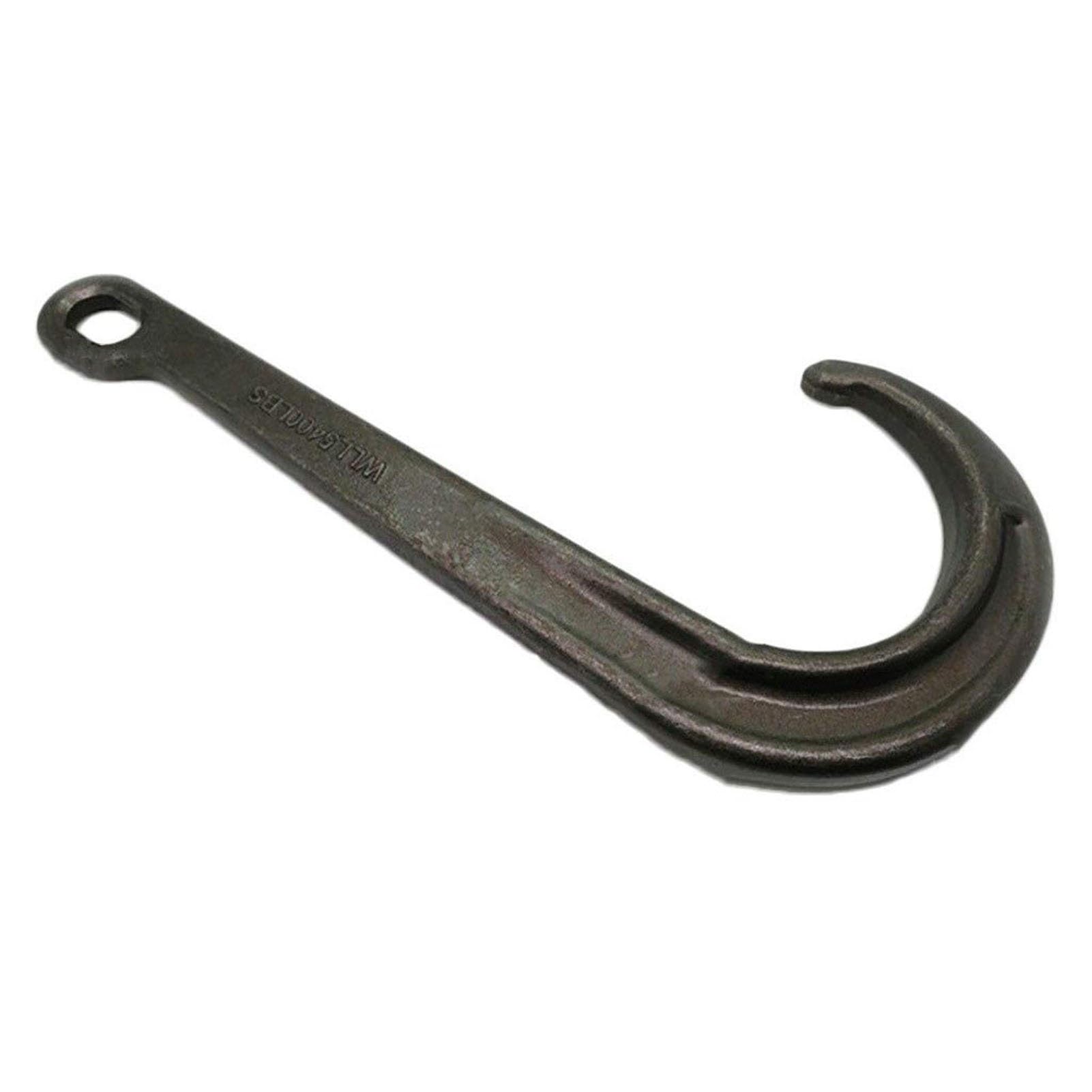 GUODDM Obstacle car J Type Hanging Chain Hook, 5T Long Shank J Hook, Transport Tow Chain Galvanized Safety Hook For Car Wrecker Recovery Breakdown car(Single hook)
