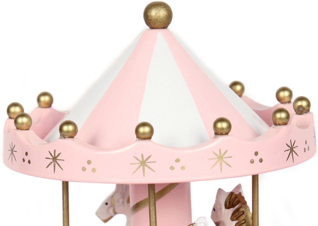 Amazon.com: Schoolsupplies New Pink Wooden Merry Go Round Carousel