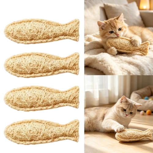 Tsynapter Ensemble de Jouets pour Chats Luffa – vue 2