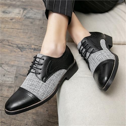 Mens Comfortable Lace Up Derby Casual Shoes Genuine Leather for Business and Formal3