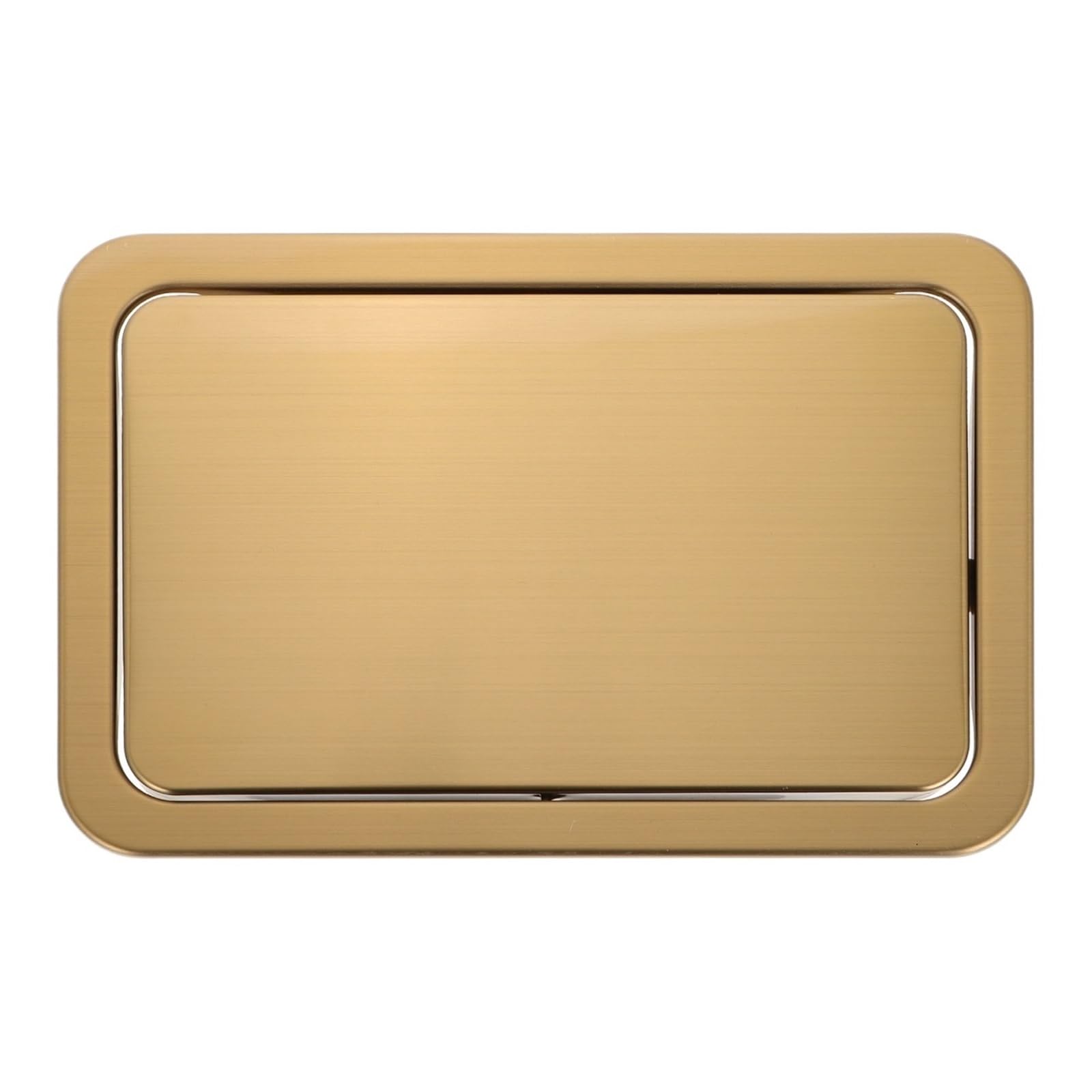 Stainless Steel Lid Drop In Trash Chute Concealed Built Garbage Bin Countertop Waste Grommet Can Swing Rectangle Cover Effortless cleaning(Golden)