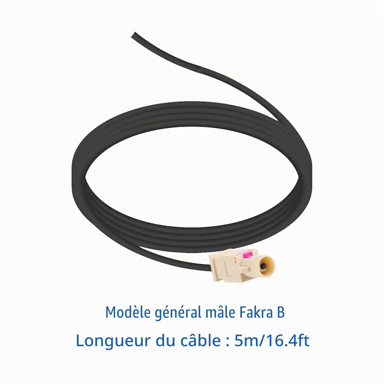 Vecys Dab Dab + Antenne Voiture Aileron Requin Radio FM/AM Amplificateur Signal Antenne Fakra F à Fakra B Connexion Toit Voiture Stéréo Numérique 5M RG174 Câble Véhicule Radio