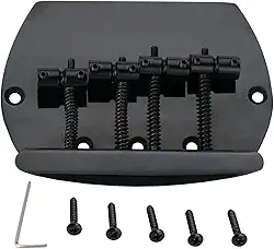 Musiclily Pro 57mm Ponte Baixo 4 Cordas para Baixo estilo Music Man, Preta