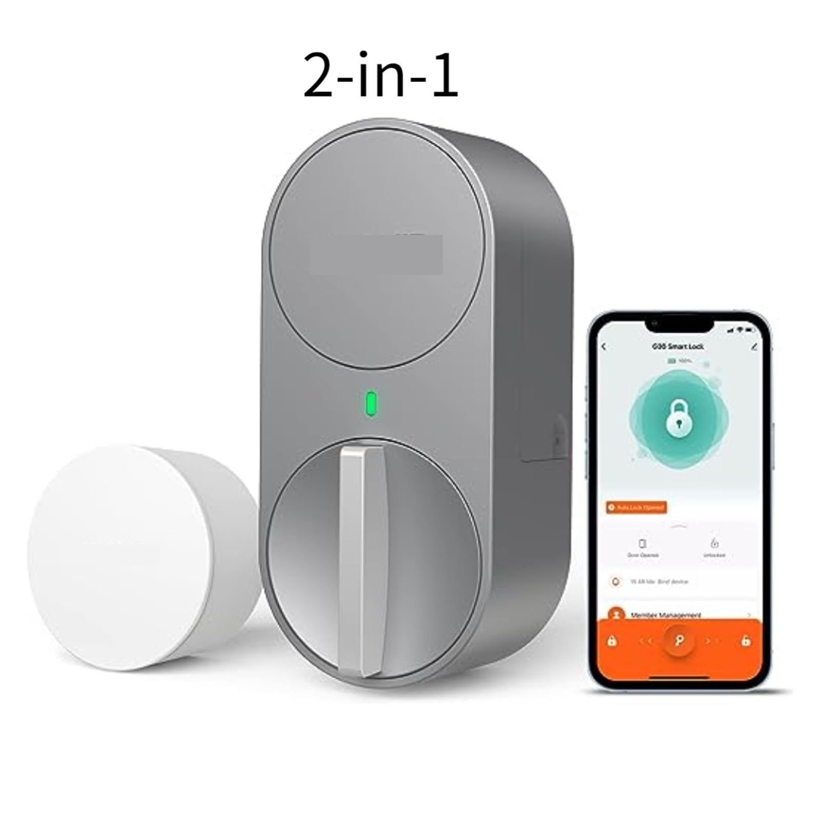 Serratura Smart, Smart Door Lock DIY Keyless Entry Tuya App, Compatibile Con Blocco Password Impronta Digitale,per camere da letto, uffici e hotel(2-in-1 G G30)