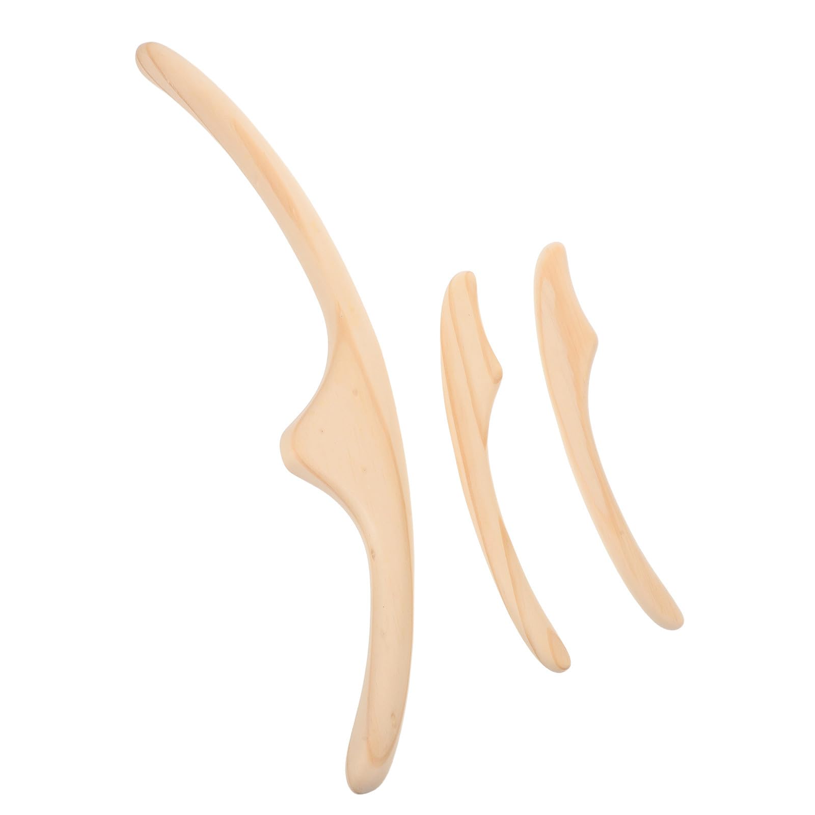 TOYANDONA Herramienta Guasha de Madera 3 Piezas para Esculpir y Moldear el Cuerpo, Palo de Acupuntura Compacto para Masaje y Relajación Cuerpo en Viajes
