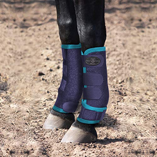 Harrison Howard Carenetic - Protectores para las patas del caballo (azul marino/azul) Cover