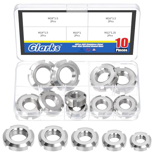 Écrous ronds à fente M12 M14 M16 inox pour roulement industriel et arbre de transmission