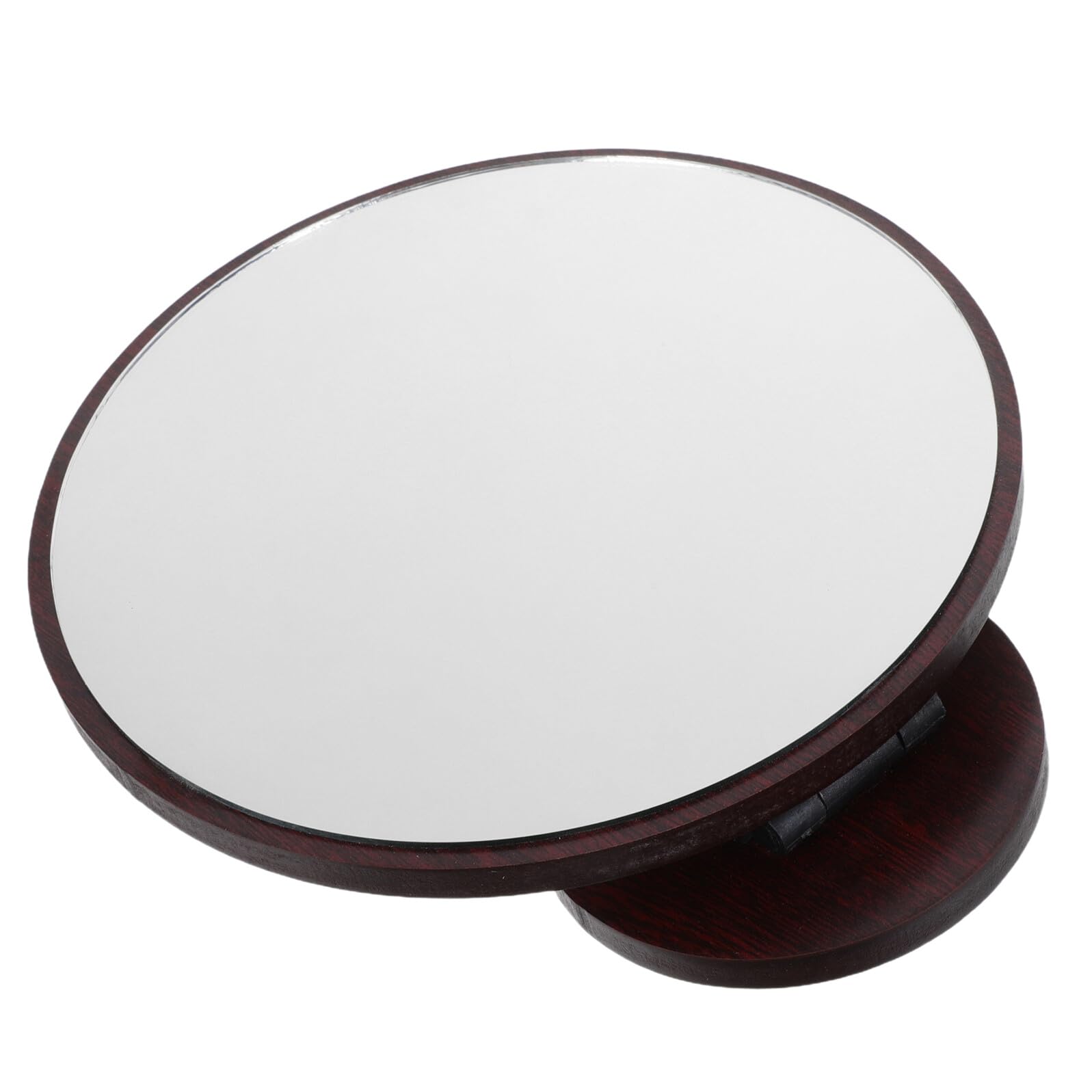 Miroir de coiffeuse rond gain de place bois massif pour maquillage